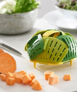 Xửng hấp Joseph Joseph 45030 Bloom™ Faltbarer Dampfgareinsatz - Grün VE 3 bằng silicon