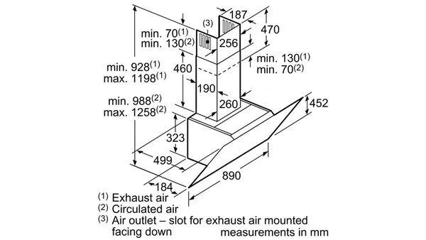 Máy Hút Mùi Bosch DWK97JQ60 Serie 6 - Dạng Vát, Màu Đen, Tráng Gương 10 BOSCH DWK97JQ60 5
